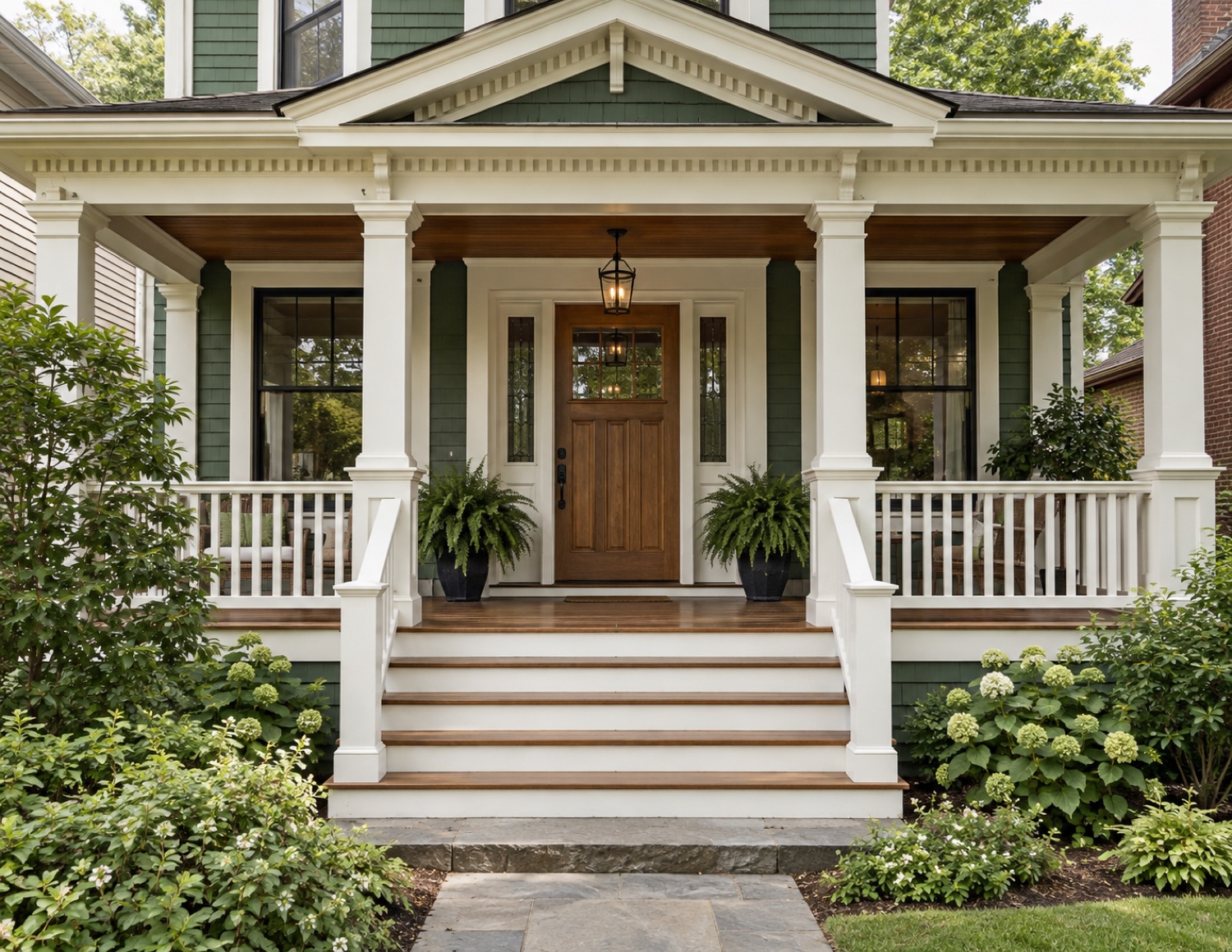 Restored heritage front porch